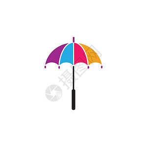 雨伞标志 vecto阳伞下雨黑色商业标识白色插图天气收藏季节图片