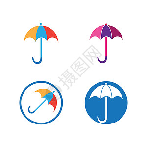 雨伞标志 vecto气象太阳标识黄色遮阳棚收藏白色黑色季节阳伞图片