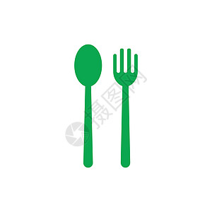 poon 图标标识食物用餐叉子勺子商业白色咖啡店厨房桌子工具图片