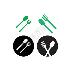 poon 图标标识刀具黑色午餐工具叉子菜单餐厅商业桌子白色图片