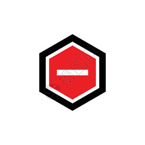 停止图标图标警告交通危险标识白色手势注意力八角形红色海报背景图片