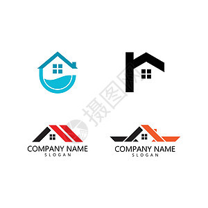 物业标志模板徽标贷款住宅插图销售创造力财产公司投资办公室背景图片