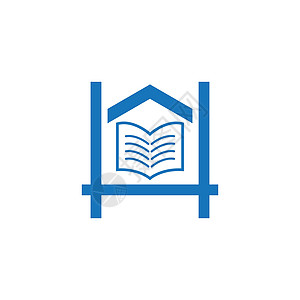 家庭学校徽标蓝色图书馆标识上学教育老师学生插图技术网络图片