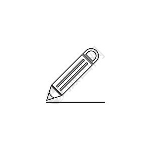 铅笔徽标图标标志白色创造力学校艺术工具文档办公室学习插图图片