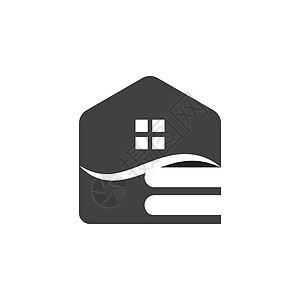 家庭学校徽标知识标志房子学习教育上学图书馆商业技术大学背景图片