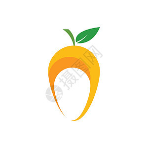 芒果水果甜甜黄色食物水彩甜点白色果汁绿色饮食营养涂鸦图片
