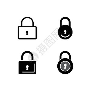 锁定标签徽标图标插图密码商业挂锁安全红色网络钥匙标识警卫图片