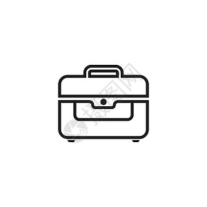 简单实例图标行李旅行文件夹盒子外交官平面经理标识商业手提箱图片