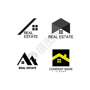 物业标志模板城市大厦销售投资办公室建筑房子插图商业徽标图片