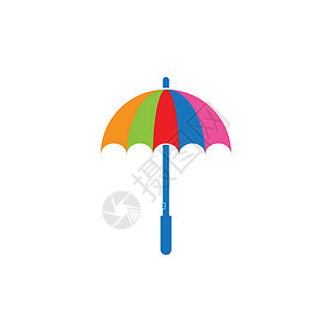 雨伞标志 vecto阳伞收藏标识季节气象下雨遮阳棚插图黑色黄色图片