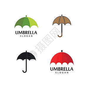 雨伞标志 vecto商业遮阳棚收藏天气阳伞季节白色黑色插图气象图片