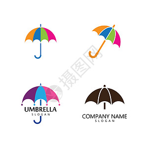 雨伞标志 vecto收藏遮阳棚插图太阳阳伞白色天气下雨黑色季节图片