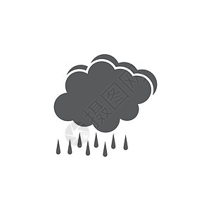 雨云矢量网络气象白色天空雨滴气候标识预报天气插图背景图片