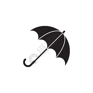 雨伞标志 vecto插图标识气象太阳收藏阳伞天气商业黑色遮阳棚图片