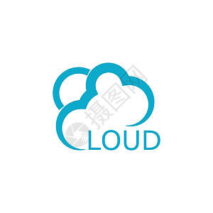 云标志 vecto创造力下载公司插图技术互联网蓝色商业天空网络背景图片