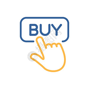 手指指向购买标志 ico广告牌商业互联网指针电子商务电子邮件电脑插图光标技术图片