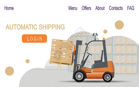 货物的自动交付 分类和装运 机器人运输 矢量图解 如图片