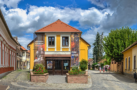 匈牙利Szentendre老城街道文化历史路面店铺吸引力联盟游客房子教会餐厅图片