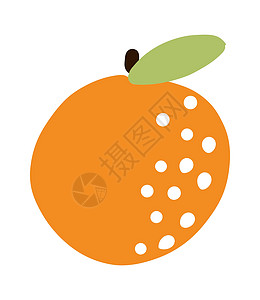 橙果 热带大豆柑橘 病媒异国食品图标图片