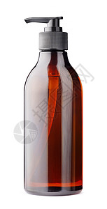 塑料棕色瓶 白色背景上绝缘的撒布器图片