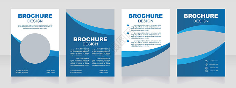 蓝蓝色空白小册子设计 康复和健康图片