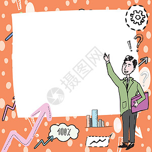 绅士绘图站立手指在空白白板上 人设计站在点手空板显示新的想法和意义科学教育创造力计算机框架商业涂鸦男人团队商务图片