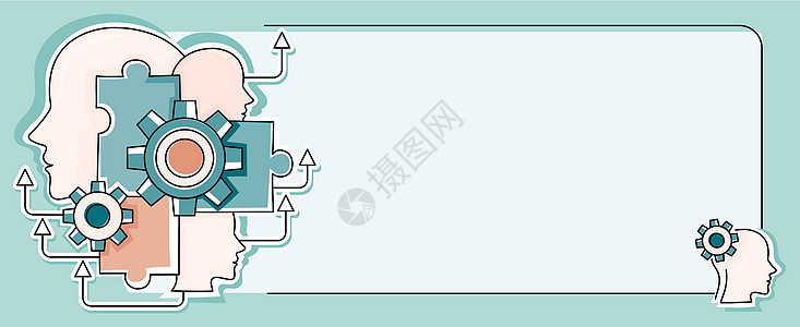 多头齿轮显示技术理念 大脑符号设计中的齿轮显示机械和技术理念工程师计算机人士蓝色团队机器人卡通片创造力墙纸职业图片