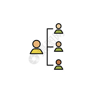 老板 等级制度 工人彩色图标 可用于网络 徽标 移动应用程序 UI UX图片