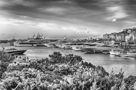 波多塞尔沃港 科斯塔斯梅拉尔达中心 意大利撒丁岛支撑假期航行游艇旅行风景港口旅游码头海岸图片