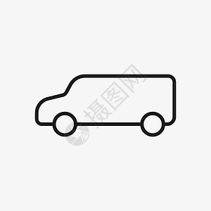 Boxy汽车矢量轮廓图标 MPV汽车象形图图片