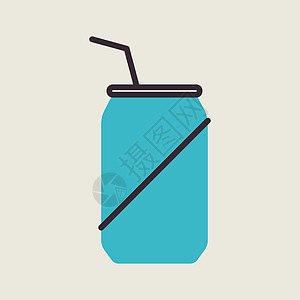 汽水罐矢量图标 快餐标志饮料啤酒茶点金属酒精插图瓶子可乐液体果汁图片