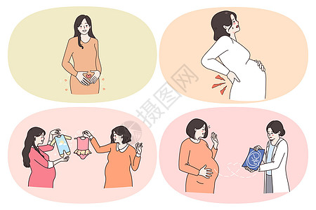 怀孕和婴儿预产期概念图片