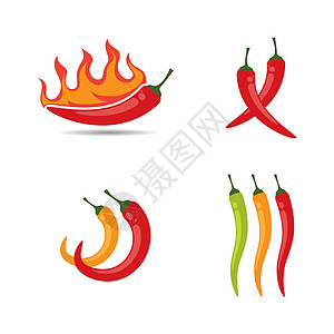 红热辣辣椒插图烹饪胡椒农场餐厅厨房菜单香料标签蔬菜商业图片