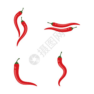 红热辣辣椒插图蔬菜餐厅农场烹饪胡椒标签辣椒厨房菜单香料图片