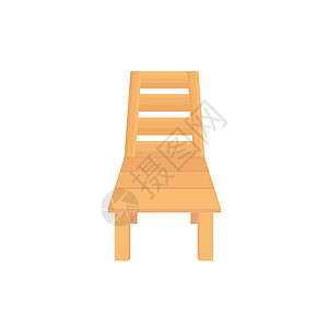 木制椅子矢量说明设计概念图片