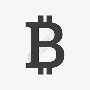 Bitcoin 矢量标识 黑色加密货币符号图片