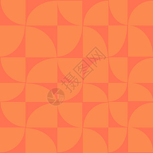 带有三角多边形的几何橙色背景 摘要设计 矢量插图图片