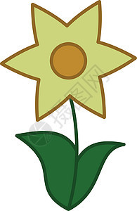 Daffodil 花朵填充大纲图标矢量图片