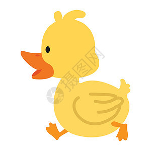 可爱的小黄鸭走平图片