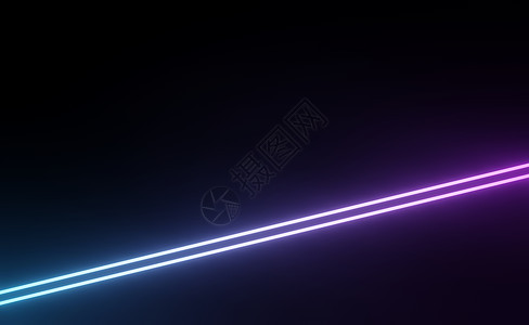 黑暗背景下 RGB 霓虹灯的 3d 渲染 抽象激光线显示在晚上 紫外光谱光束场景游戏海浪技术韵律力量墙纸音乐全景紫外线电子产品图片