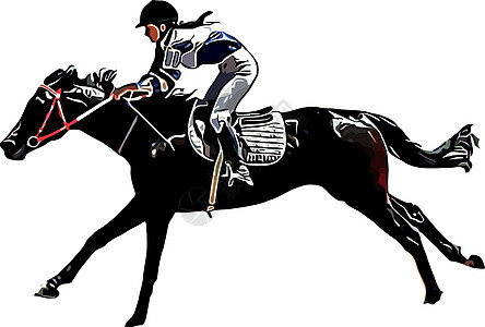 赛马和赛马骑手在赛马比赛中 孤立于白色背景跑马场骑手杯子速度赌注骑士马术展示冠军竞赛图片