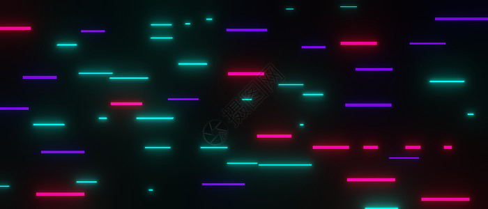 黑暗背景下 RGB 霓虹灯的 3d 渲染 抽象激光线显示在晚上 紫外光谱光束场景电火花紫外线海浪技术拱廊力量展示全景游戏坡度图片
