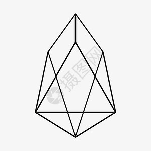 EOS 符号 矢量图标 加密货币符号背景图片