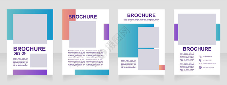 印象主义技术指导空白小册子设计手册的空白设计图片
