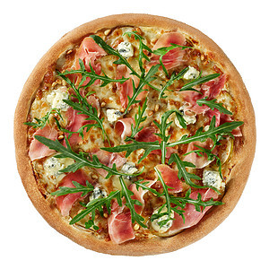 皮诺利披萨的顶端风景 配有奶酪和奶油酱 莫扎里拉 辣椒 果冻 梨子 松果和黄瓜图片