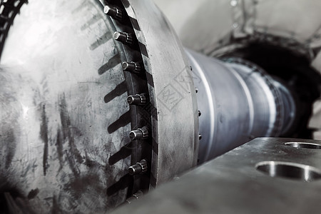 燃气涡轮机 配有压缩机转子和螺栓组合半控制涡轮压力力量作坊飞机安装气体蒸汽工厂图片