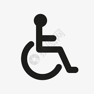 轮椅矢量图标 残疾人标号图片