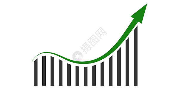 股票市场箭头 图表板 图表表显示不断上升的趋势率加密货币币值图片