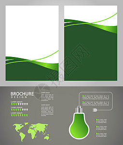 可再生能源消耗空白小册子设计元素集图片