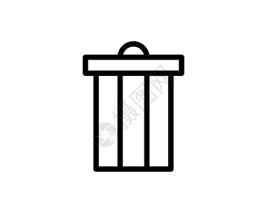 发光的霓虹灯垃圾桶图标隔离在砖墙背景上 垃圾桶标志 回收篮图标 办公室垃圾图标 矢量图垃圾箱艺术插图商业技术按钮网络互联网环境生图片